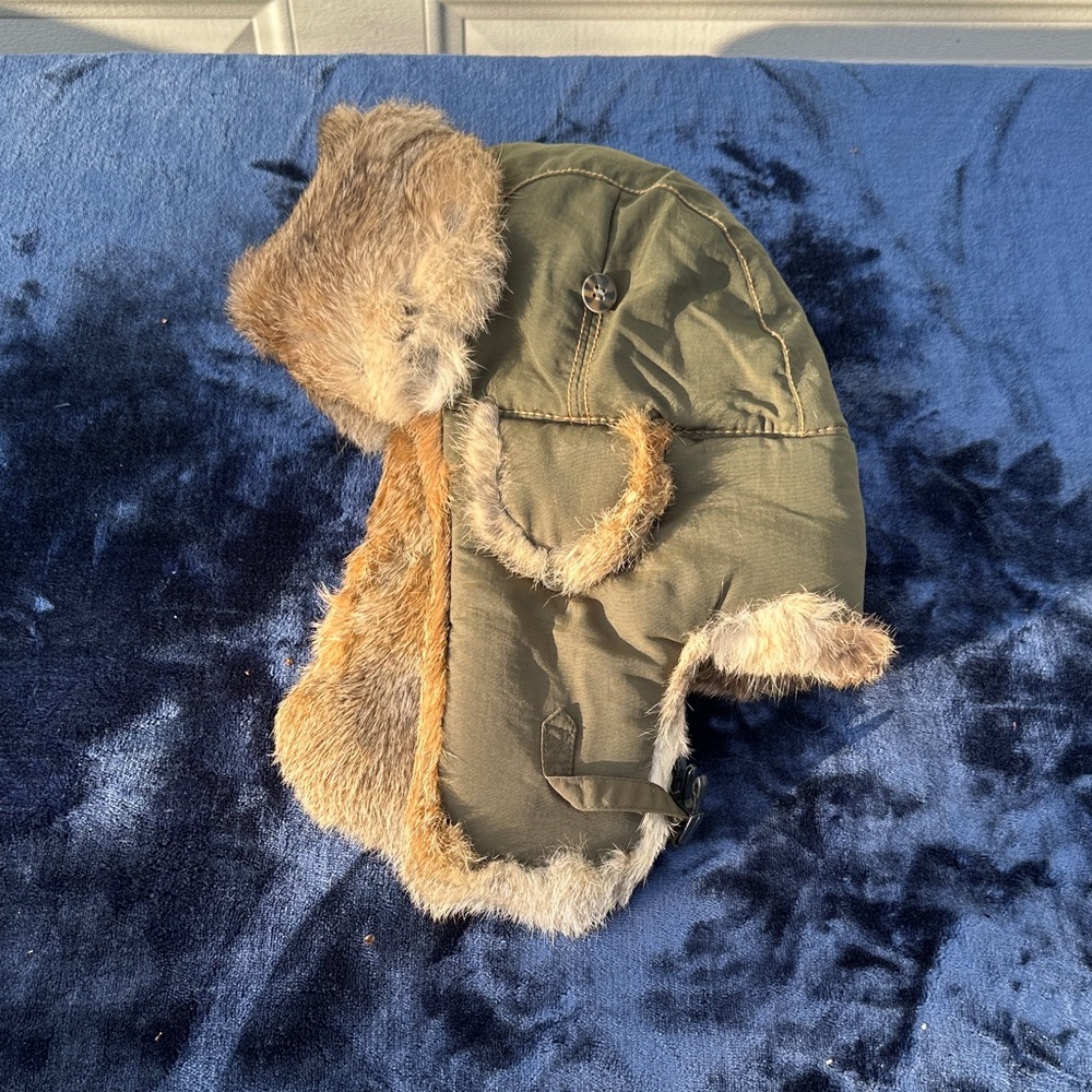 Brand New! Mad Bomber Original Supplex Rabbit Fur Lined Winter Hat Size Medium
